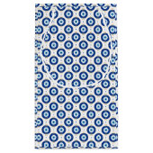 Modern Evil Eye Pattern Blue & Gold Protection Klein Cadeauzakje (Achterkant)