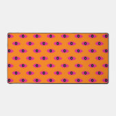 Modern Evil Eye Pattern Verbrand Sinaasappel BOHO Bureaumat (Voorkant)