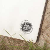 Modern Ex Libris  Mystieke Zon, Aangepast boek Rubberstempel