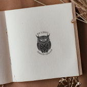 Modern Ex Libris  Uil, Aangepast boek Rubberstempel