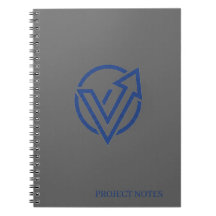 Modern Executieve Notitieboek in Koolgrijs Kobalt 