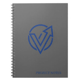 Modern Executieve Notitieboek in Koolgrijs Kobalt