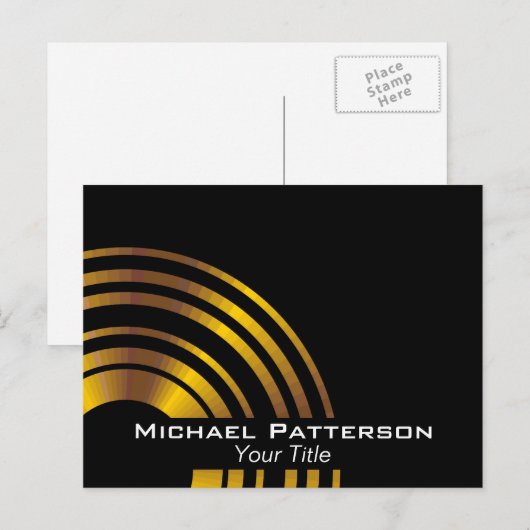 Modern Executive Circles Professioneel gepersonali Briefkaart (Voorkant / Achterkant)