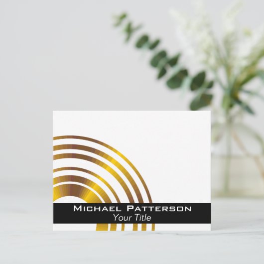 Modern Executive Circles Professioneel gepersonali Briefkaart (Staand voorkant)