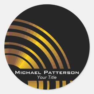 Modern Executive Circles Professioneel gepersonali Ronde Sticker