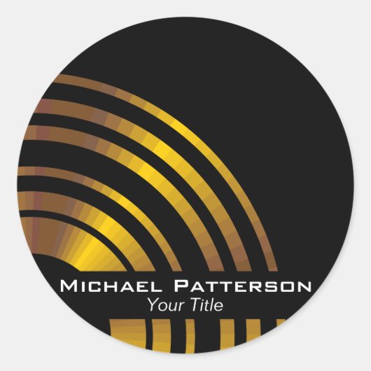 Modern Executive Circles Professioneel gepersonali Ronde Sticker (Voorkant)