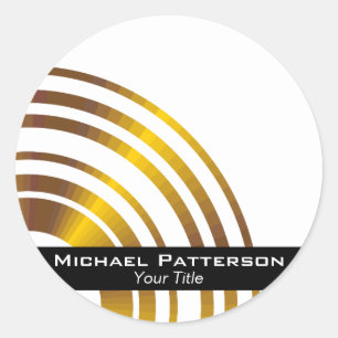Modern Executive Circles Professioneel gepersonali Ronde Sticker