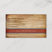 Modern Executive Wood Grain Custom Monogram Visitekaartje (Achterkant)