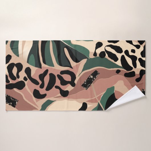 Modern exotic pattern with leopard skin. Creative Badhanddoek (Badhanddoek)