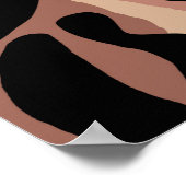 Modern exotisch patroon met luipaard. Creatief Poster (Hoek)