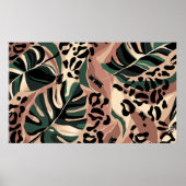 Modern exotisch patroon met luipaard. Creatief Poster (Voorkant)