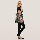 Modern exotisch patroon met luipaard. Creatief Tote Bag (Op model)
