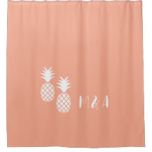 Modern Exotisch Roze Witte Ananas Patroon