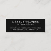 Modern expressief met het pictogram van wijnglas mini visitekaartje (Achterkant)