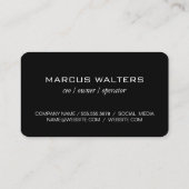 Modern expressief met het pictogram van wijnglas visitekaartje (Achterkant)