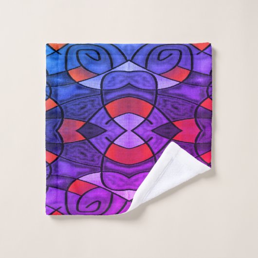 Modern expressionisme bad handdoek (Wasdoekje)