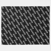 Modern extravagant noem het gepersonaliseerd zwart fleece deken (Voorkant (Horizontaal))