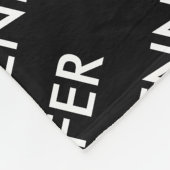 Modern extravagant noem het gepersonaliseerd zwart fleece deken (Hoek)