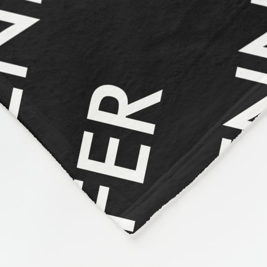 Modern extravagant noem het gepersonaliseerd zwart fleece deken (Hoek)