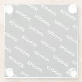 Modern extravagant noem het gepersonaliseerd zwart glazen onderzetter (Achterkant)