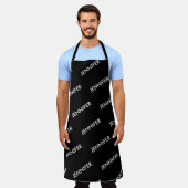 Modern extravagant noem het gepersonaliseerd zwart schort (Gedragen)