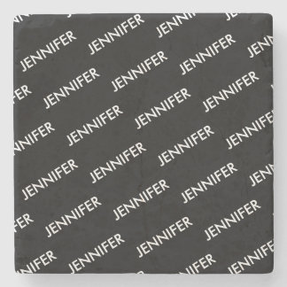 Modern extravagant noem het gepersonaliseerd zwart stenen onderzetter