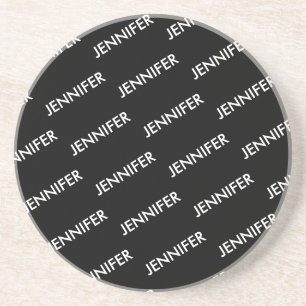 Modern extravagant noem het gepersonaliseerd zwart zandsteen onderzetter