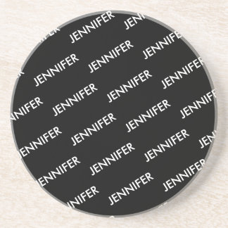 Modern extravagant noem het gepersonaliseerd zwart zandsteen onderzetter