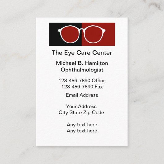 Modern Eye Doctor Medische benoeming Visitekaartje (Voorkant)