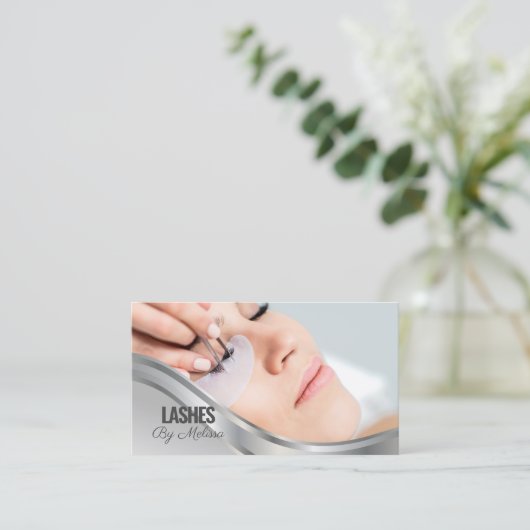 Modern Eyelash Beauty Make-up Artist Lash Extensio Visitekaartje (Staand voorkant)