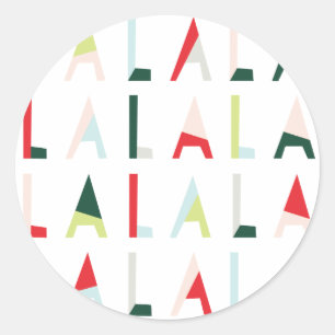 Modern Fa la kerst sticker