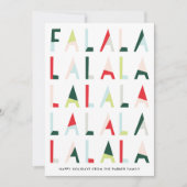 Modern Fa la kerstpine Feestdagenkaart (Voorkant)