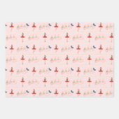 Modern Fa La La La La Kerstmis Nutkraker Character Inpakpapier Vel (Voorkant)