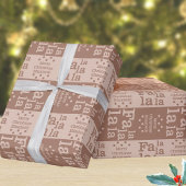 Modern Fa La Mocha Simple Christmas Add Name Cadeaupapier