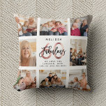 Modern Fabulous 60th Birthday Foto's Roos Gold Kussen<br><div class="desc">Een prachtig,  modern cadeau voor een 60e verjaardagscadeau: een trendy Instagram-fotocollage kussen met uw persoonlijke boodschap en naam rond een minimalistisch chic FABULOUS 60 roos goud script kalligrafie-ontwerp voor dat speciale keepbehoeve,  vol herinneringen. Dit is de witte en roos goudversie.</div>