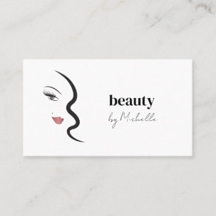 Modern Face Beauty Makeup minimalistisch Visitekaartje