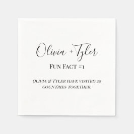 Modern Fact Wedding Reception Cocktail Napkin Servet