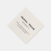 Modern Fact Wedding Reception Cocktail Napkin Servet (Hoek)