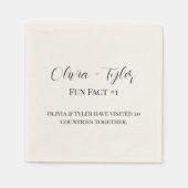 Modern Fact Wedding Reception Cocktail Napkin Servet (Voorkant)