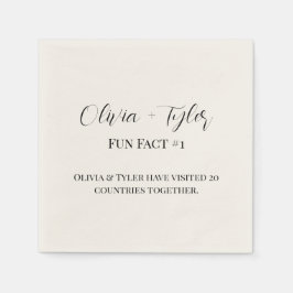 Modern Fact Wedding Reception Cocktail Napkin Servet