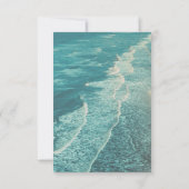 Modern Fade Tropical Beach Zee Weddenschap Card Kaart (Achterkant)