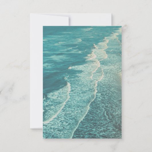 Modern Fade Tropical Beach Zee Weddenschap Card Kaart (Achterkant)