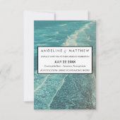 Modern Fade Tropical Beach Zee Weddenschap Card Kaart (Voorkant)