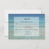 Modern Fade Tropical Beach Zee Wedding RSVP Kaart (Voorkant)