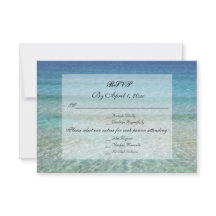 Modern Fade Tropical Beach Zee Wedding RSVP