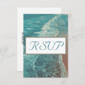 Modern Fade Tropical Sunset Wedding RSVP (Voorkant / Achterkant)