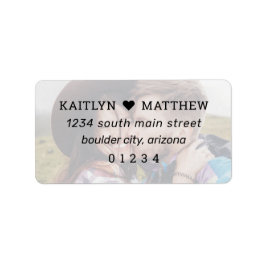 Modern Faded-fotokoppeling Eenvoudig retouradres Etiket