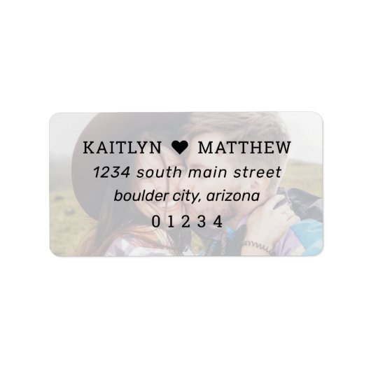 Modern Faded-fotokoppeling Eenvoudig retouradres Etiket (Voorkant)