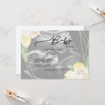 Modern Faded Ultrasound Floral Baby shower