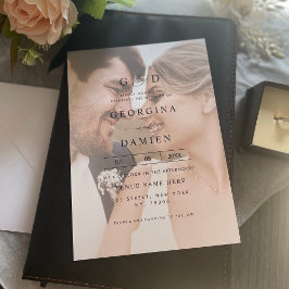 Modern Fading 2 Foto Ampersand All in One Trouwkaa Kaart